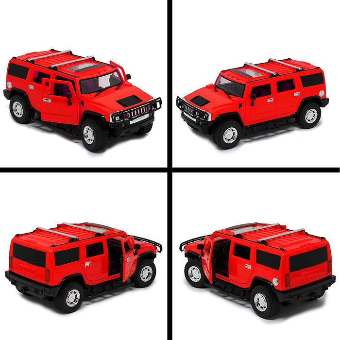 White Whale Scale Rechargeable R/C H2 Hummer with Opening Doors & Glowing Headlights.