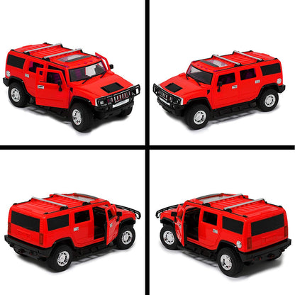 White Whale Scale Rechargeable R/C H2 Hummer with Opening Doors & Glowing Headlights.