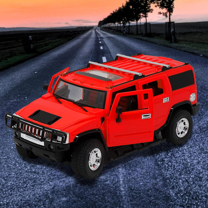 White Whale Scale Rechargeable R/C H2 Hummer with Opening Doors & Glowing Headlights.