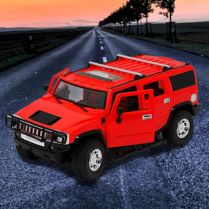 White Whale Scale Rechargeable R/C H2 Hummer with Opening Doors & Glowing Headlights.