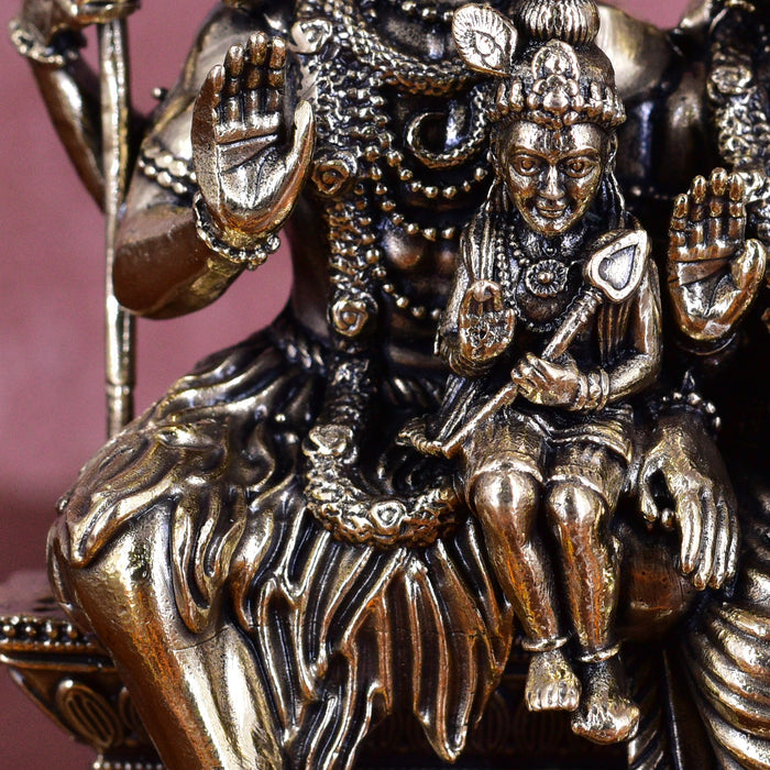 White Whale Superfine Brass Hindu God Shiv Parivar Bhagwan Shiv Parivar Idol Statue Murti