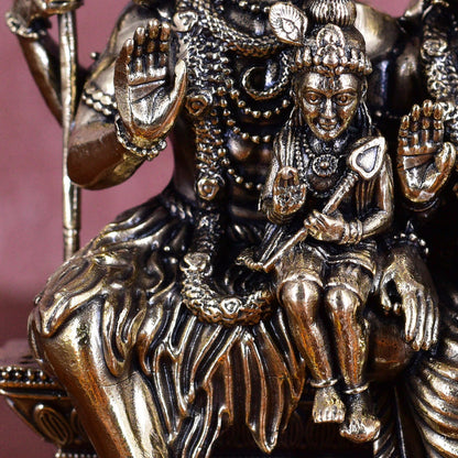 White Whale Superfine Brass Hindu God Shiv Parivar Bhagwan Shiv Parivar Idol Statue Murti