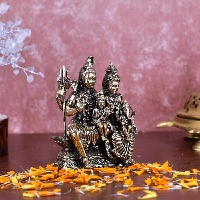 White Whale Superfine Brass Hindu God Shiv Parivar Bhagwan Shiv Parivar Idol Statue Murti