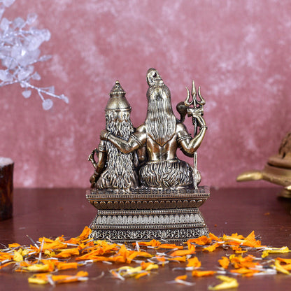 White Whale Superfine Brass Hindu God Shiv Parivar Bhagwan Shiv Parivar Idol Statue Murti