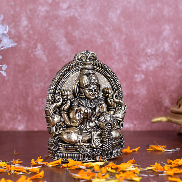 White Whale Superfine Brass Lakshmi Idol Hindu Laxmi Goddess Statue Home Office Showpiece Decor