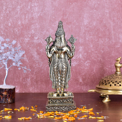 White Whale Superfine Brass venkateswara Balaji Statue:fine Carving:Home and Living:tirupati Balaji:Home Decor