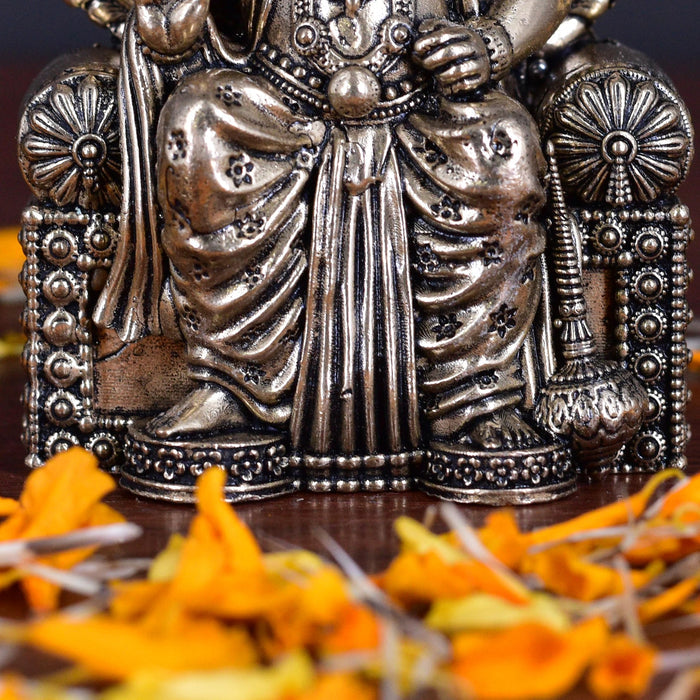 White Whale Superfine Lord Ganesha Brass Statue Hindu Religious Sitting Lord Ganesha  Sculpture Figurine Ideal for Gift & Home Decor