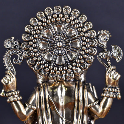 White Whale Superfine Lord Ganesha Brass Statue Hindu Religious Sitting Lord Ganesha  Sculpture Figurine Ideal for Gift & Home Decor