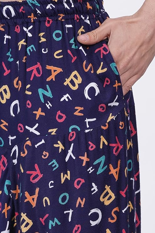 Whitewhale Men Women Rayon twill Printed Harem Pants Pockets Yoga Trousers Hippie