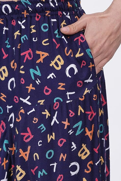 Whitewhale Men Women Rayon twill Printed Harem Pants Pockets Yoga Trousers Hippie