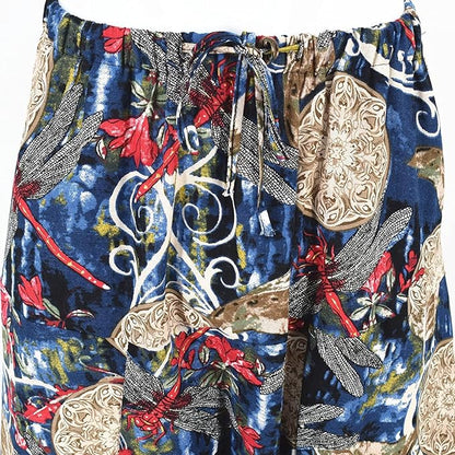 Whitewhale Mens Cotton Printed Harem Pants Pockets Yoga Trousers Hippie