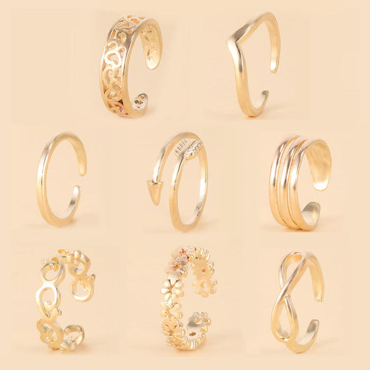 Women's Beach Toe Ring 8PCs Adjustable