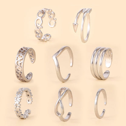 Women's Beach Toe Ring 8PCs Adjustable