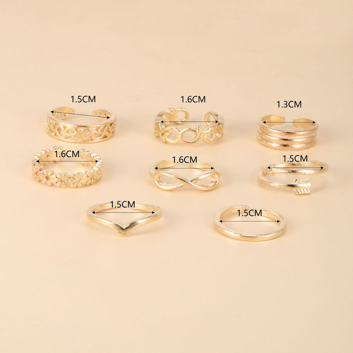 Women's Beach Toe Ring 8PCs Adjustable