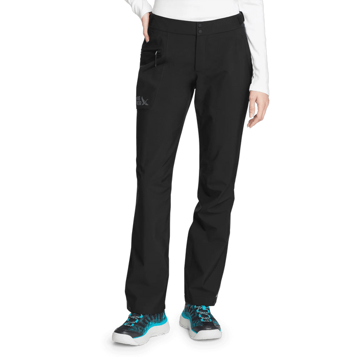 Women's Cloud Cap Stretch Waterproof Rain Pants-Black-Regular-13
