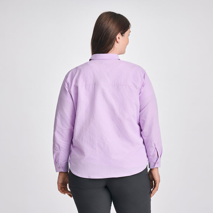 Women's Long-Sleeve Rainier Ripstop Shirt-Lavender-Plus-F1