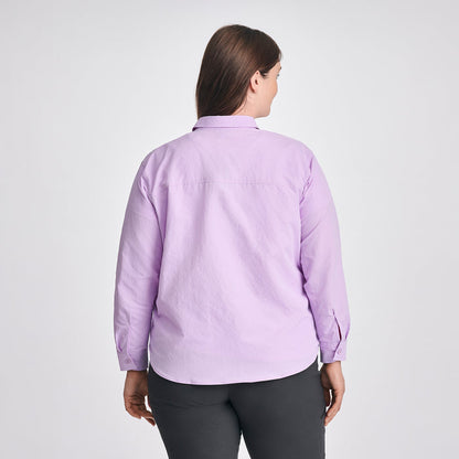 Women's Long-Sleeve Rainier Ripstop Shirt-Lavender-Plus-F1
