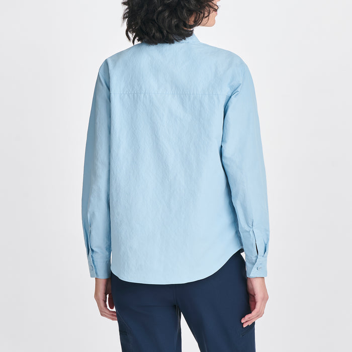 Women's Long-Sleeve Rainier Ripstop Shirt-Slate Blue-4