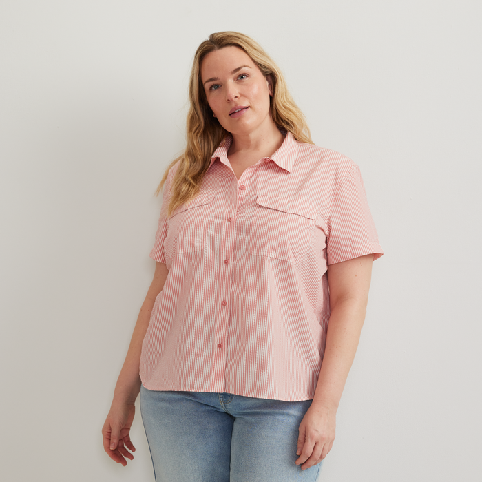 Women's Mountain 3.0 Short-Sleeve Shirt - Print-Tangelo-Plus-C1