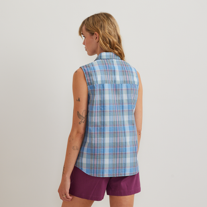 Women's Sleeveless Mountain Shirt 3.0 - Print-Patina-Regular-F1