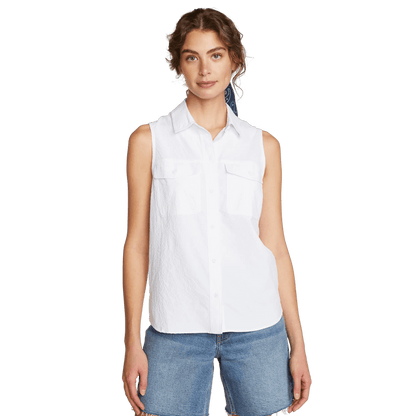 Women's Sleeveless Mountain Shirt 3.0 - Solid-White-Regular-4