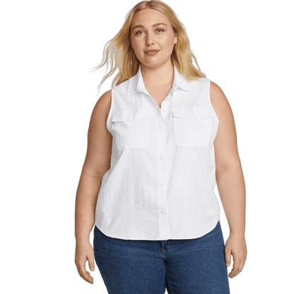 Women's Sleeveless Mountain Shirt 3.0 - Solid-White-Plus-28