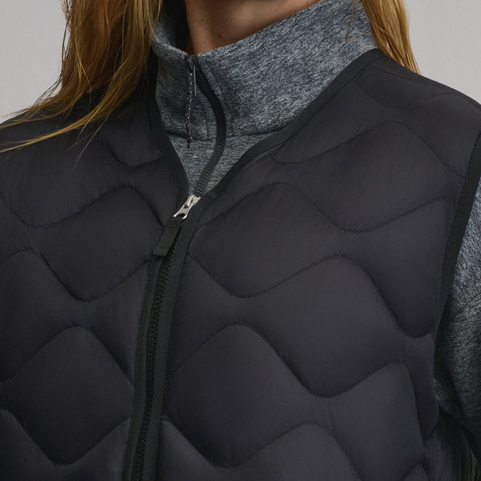 Women's Shaw Long Down Vest-Black-3