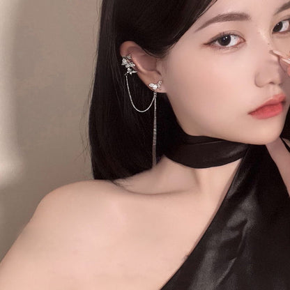 Women's Temperament Butterfly Long Tassel Ear Cuff