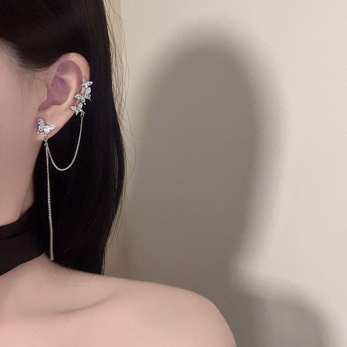 Women's Temperament Butterfly Long Tassel Ear Cuff