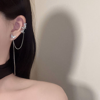Women's Temperament Butterfly Long Tassel Ear Cuff