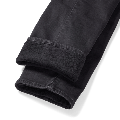Women's Venture Stretch Fleece-Lined Slim Straight Leg Jeans-Black-Regular-5
