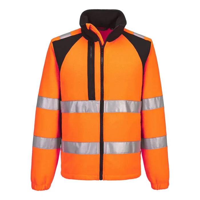 Eco hi-vis fleece for work from snickers and helly hansen