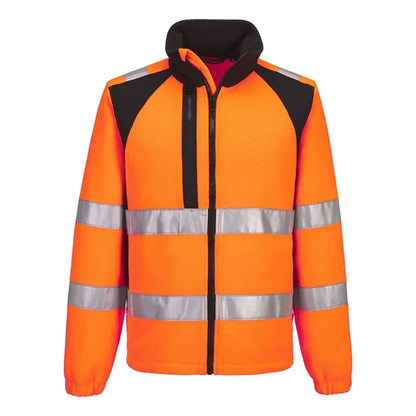 Eco hi-vis fleece for work from snickers and helly hansen