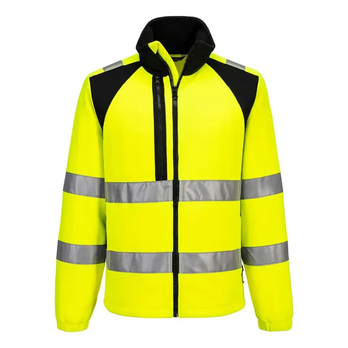 Eco hi-vis fleece for work from snickers and helly hansen