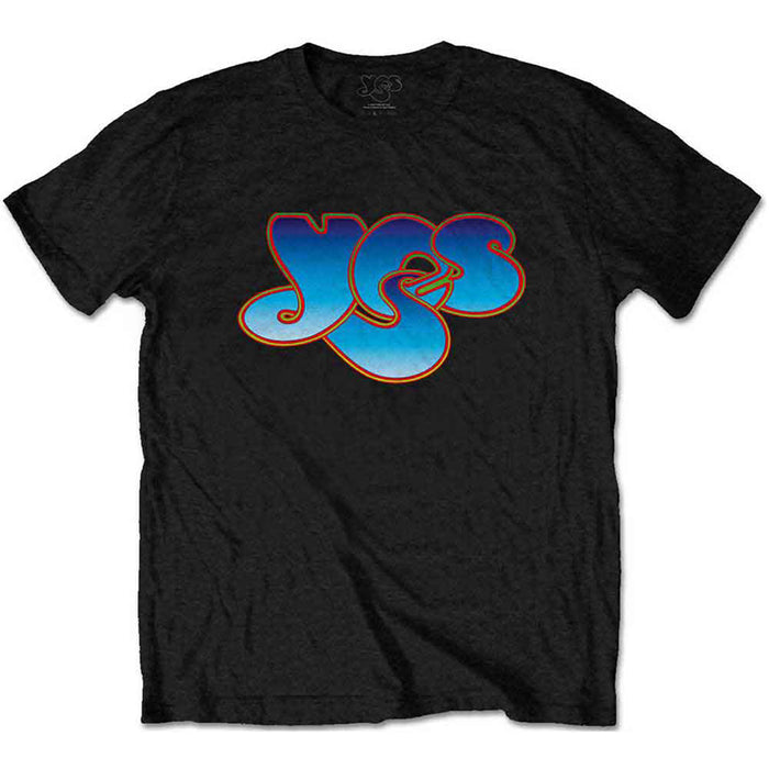 YES - CLASSIC BLUE LOGO - T-Shirt Black