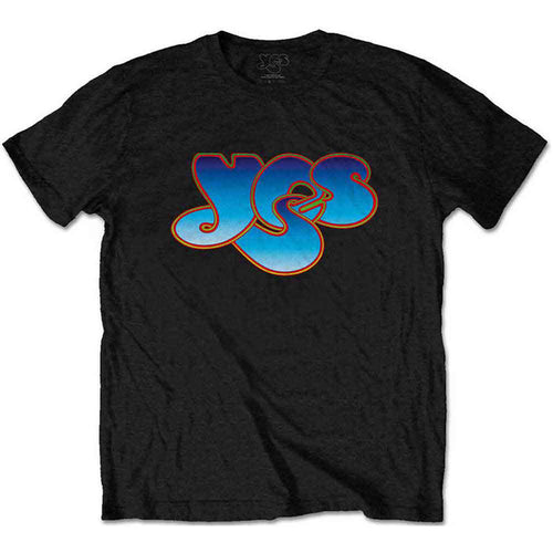 YES - CLASSIC BLUE LOGO - T-Shirt Black