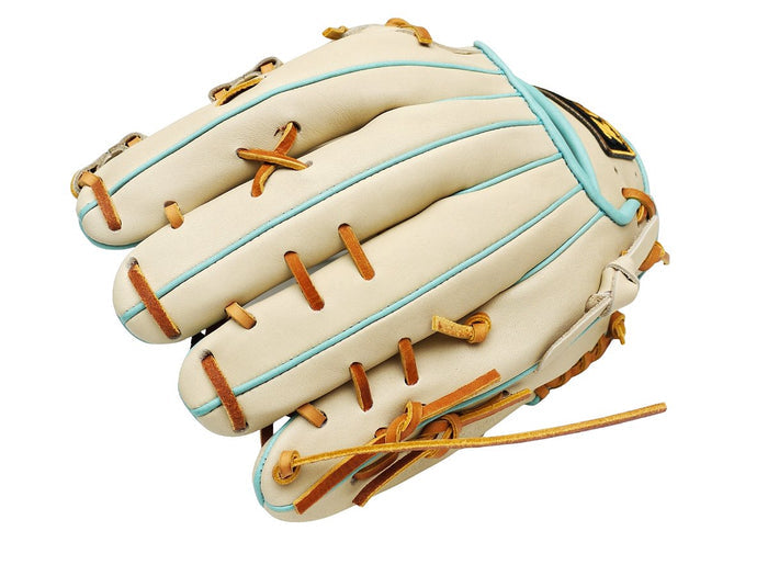 ZETT Pro Model Elite 12 inch Infielder Glove - Beige/Skyblue