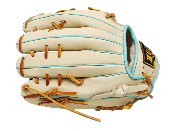 ZETT Pro Model Elite 12 inch Infielder Glove - Beige/Skyblue