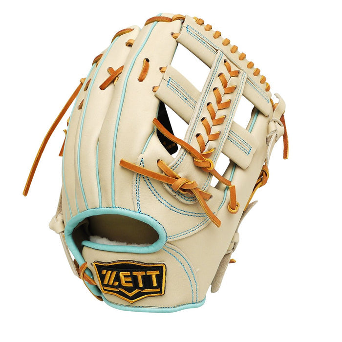 ZETT Pro Model Elite 12 inch Infielder Glove - Beige/Skyblue
